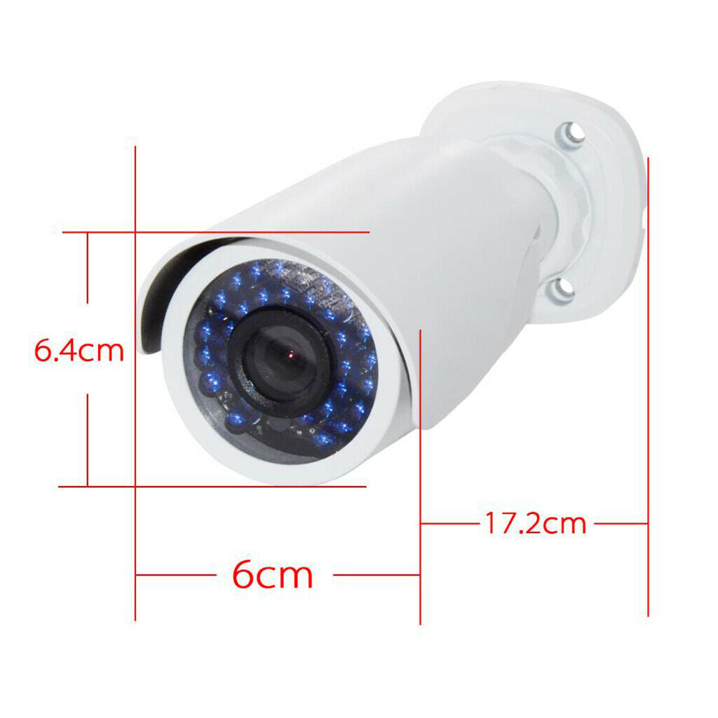 White 720P DC 12V Alloy Adjustable Outdoor Hidden Securitys Camera IP66