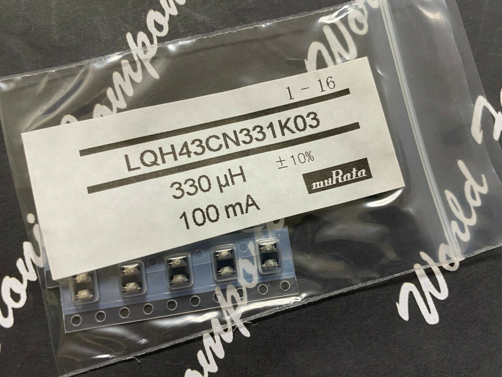 10pcs - muRata LQH43CN331K03 330uH 100mA 10% SMD Inductor