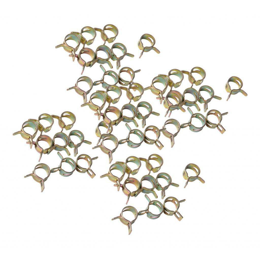 100pcs 6-15mm Car Spring Clip Fuel Line Hose Pipe Air Tube Clamp Fastener