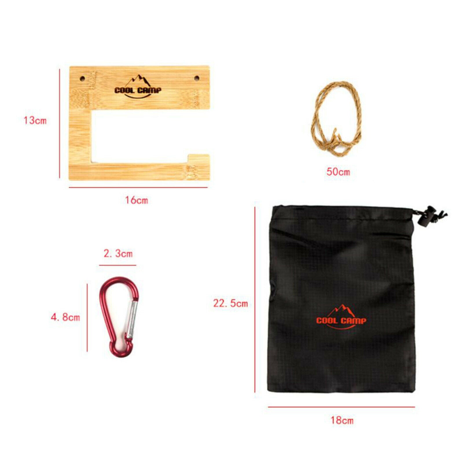 Wood Hanging Paper Roll Holder Dispenser for Grilling Outdoor Party Portable
