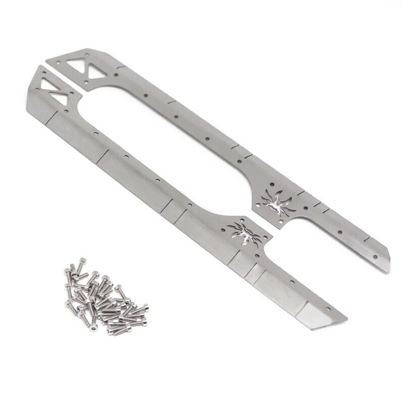 2Pcs Metal Side Skirt Surround for 1/10 RC Cler Car Axial SCX10 90046 AXI03007P5