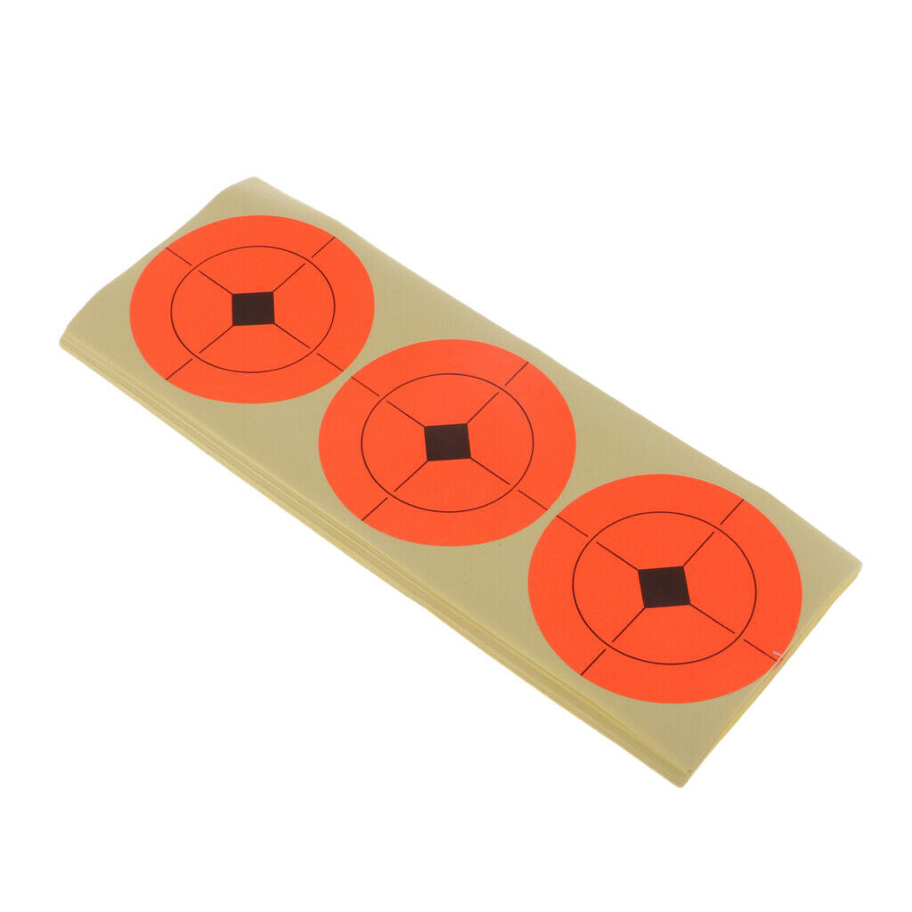120pcs Shooting Paper Target Florescent Orange Self adhesive Target Stickers