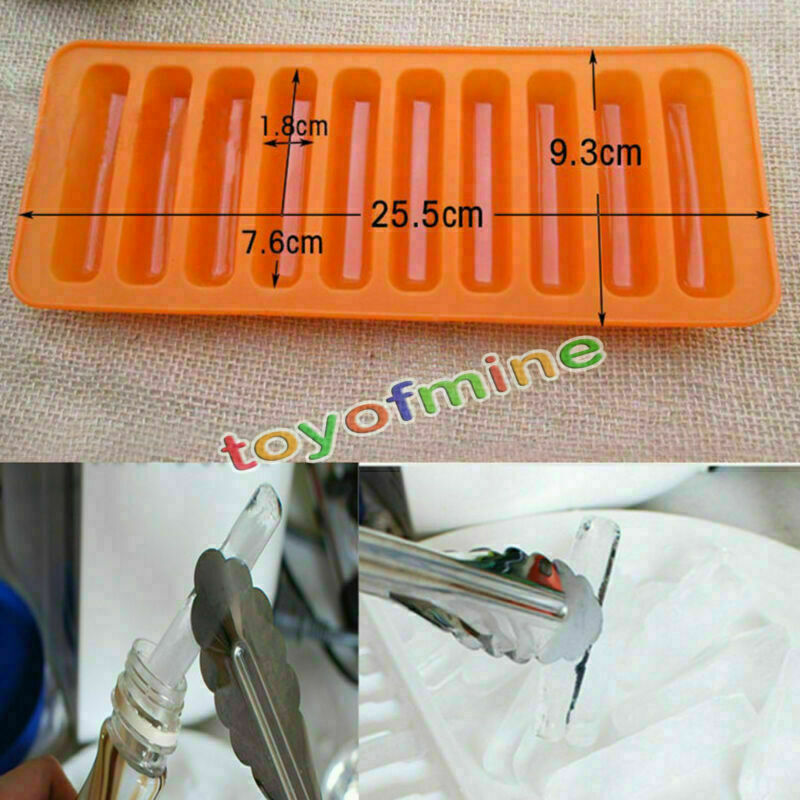 DIY Creative Silicone Cylinder Ice Cube Tray Freeze Mould Cookies Chocolate Mold