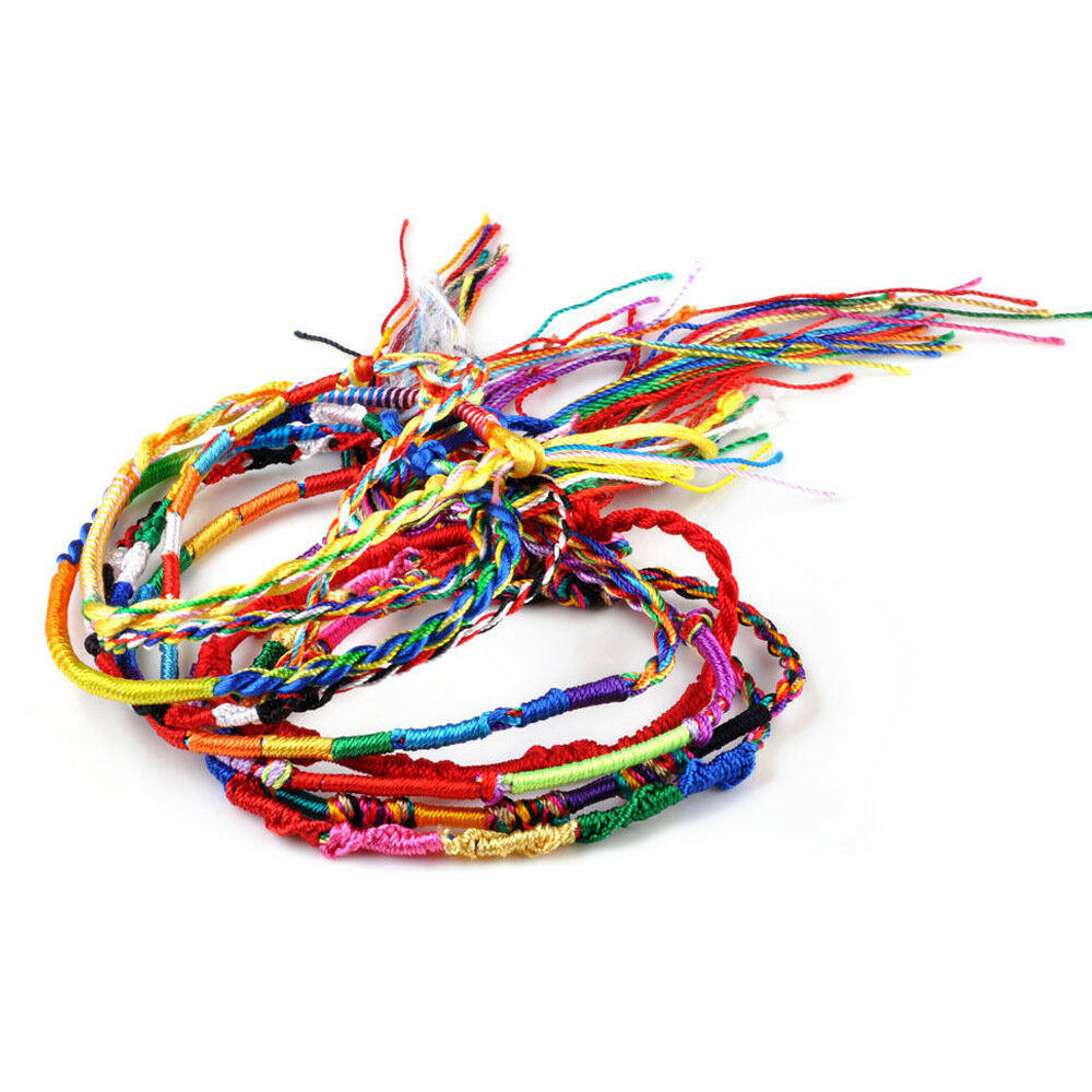 10 Handmade Boho Woven Friendship Bracelet Braided Wristband Women Men Jewelry