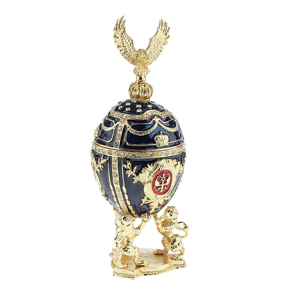 Exquisite Home Decoration Russian Easter Egg with Enamel Painted Metal Crafts
