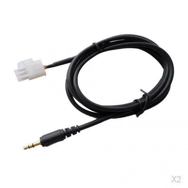 2pcs 1.5 Meter Motorcycle MP3 Player Adapter 3.5mm AUX Cord Cable Male Jack for