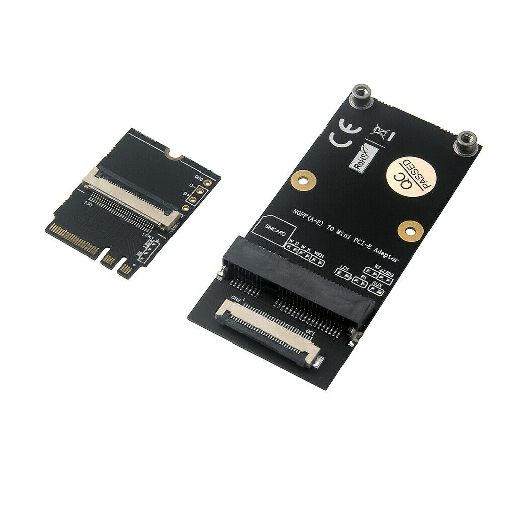 M.2 key A/E/A+E to Mini PCI-E Adapter with FFC Cable Case