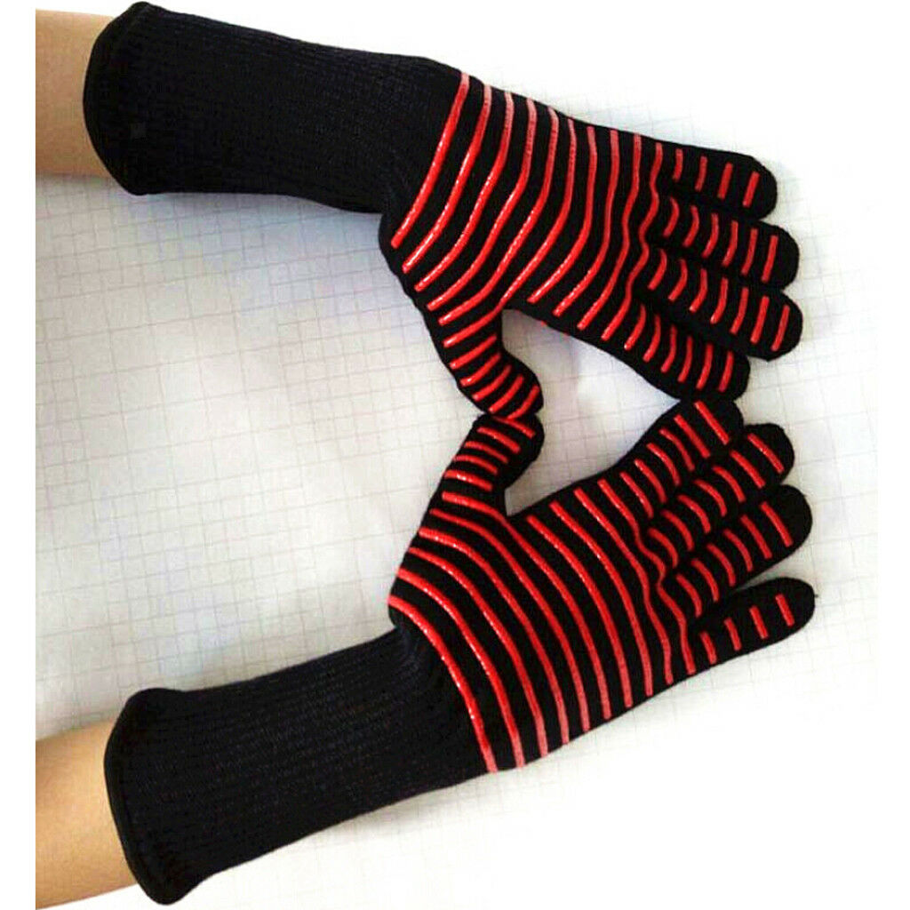Heavy Duty Oven Mitts Microwave Stove Gloves Hands Fingers Mitten Protectors