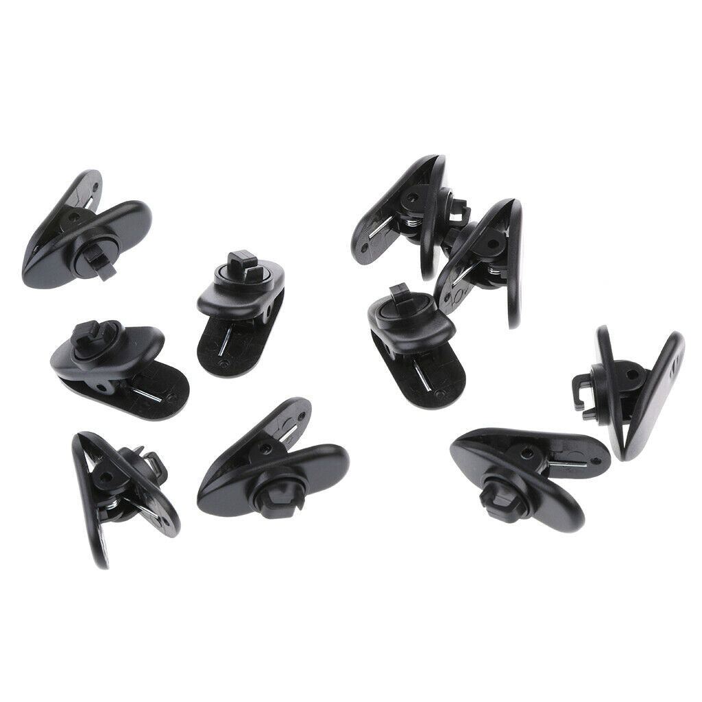 10 Earphone Headset Mic Tidy Cable Wire Lapel Clip holder Organizer Black