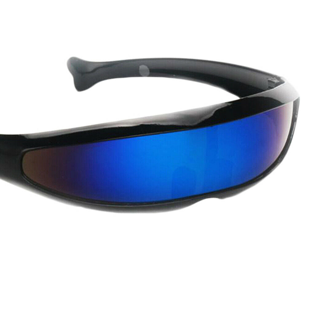 3X Men 80s Futuristic Shield Sunglasses Costume Mirrored Lens Glasses Favors
