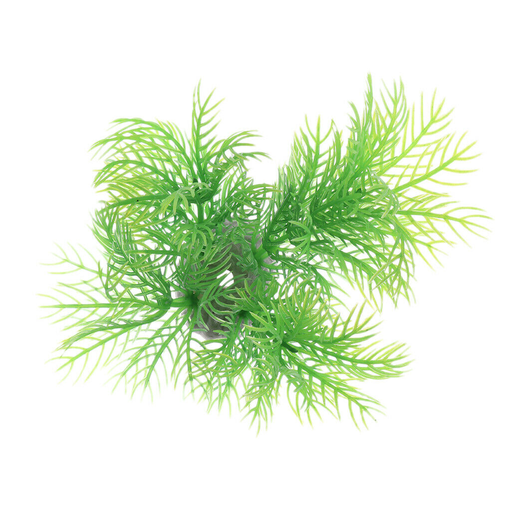 6cm Plastic Aquarium Plants Ornament for Fish Tank - Green