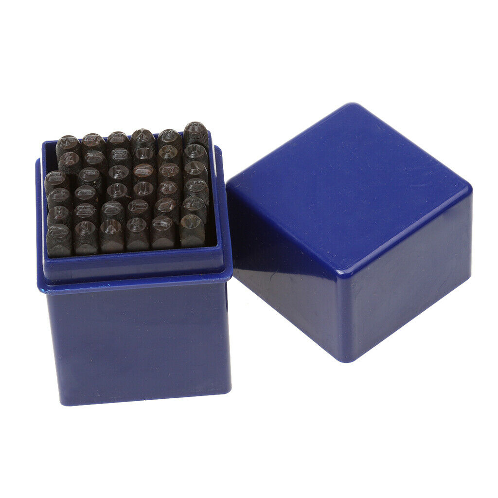 36pc Steel Punch Alphabet 3mm 1/8" Letter Number Stamp Metal Leather Craft