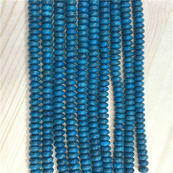 1 Strand/80Pcs 8x5mm Blue Crazy Lace Agate Rondelle Abacus Beads 15.5inch HH565