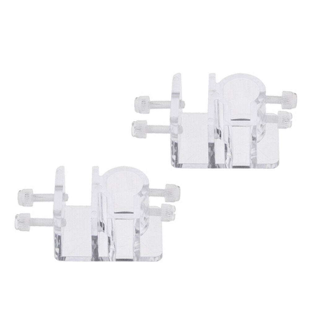 2 Pcs Acrylic Aquarium Tube Clamp for Dia 1" Water Pipe Easy to Install