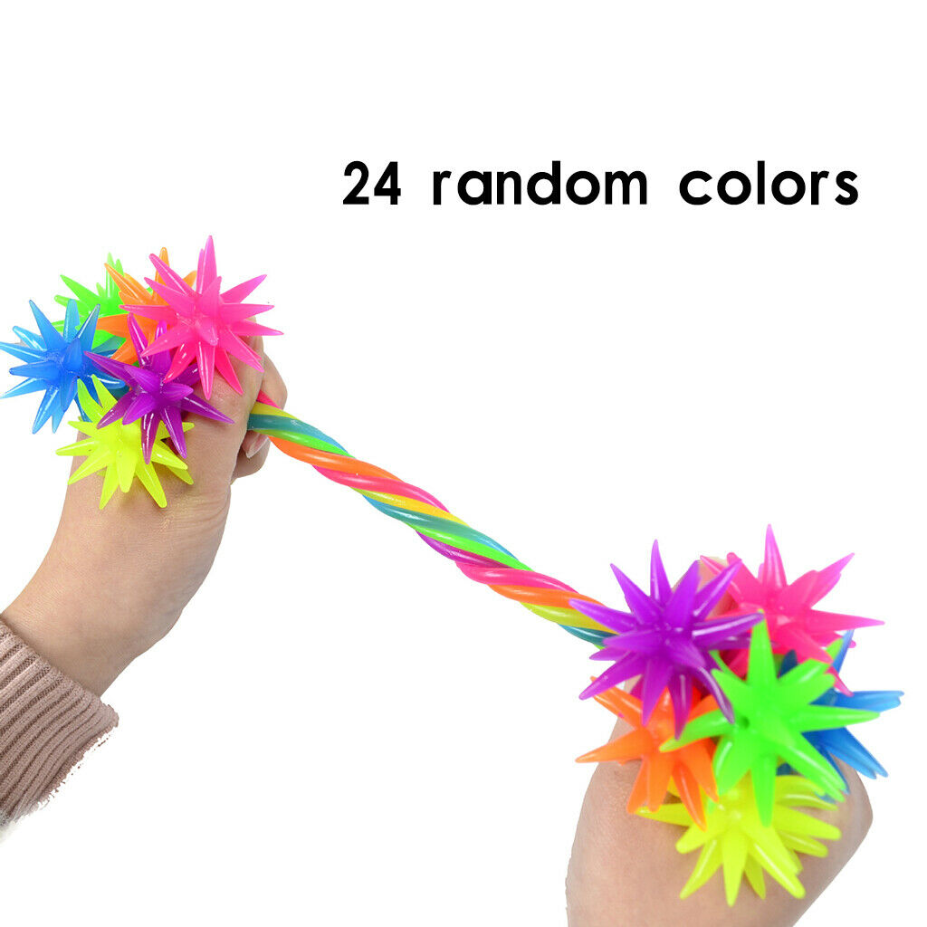 24 Pack of Meteor Hammer Soft Rubber Hand Sticky Ball Sticky Hammer Supplies