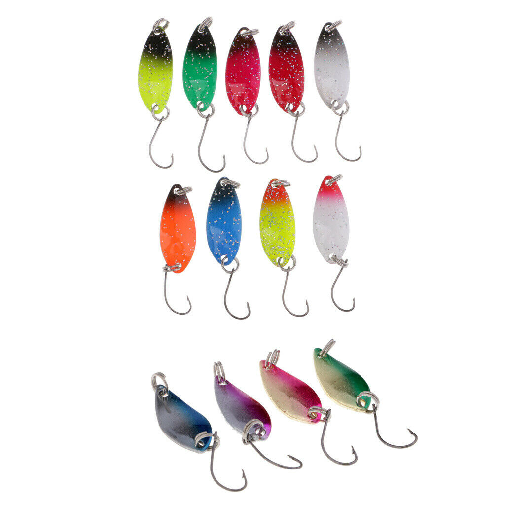 13 Pieces Spoon Spinner Sea Fishing Lures Metal Hard Bass Fishing Lure Baits