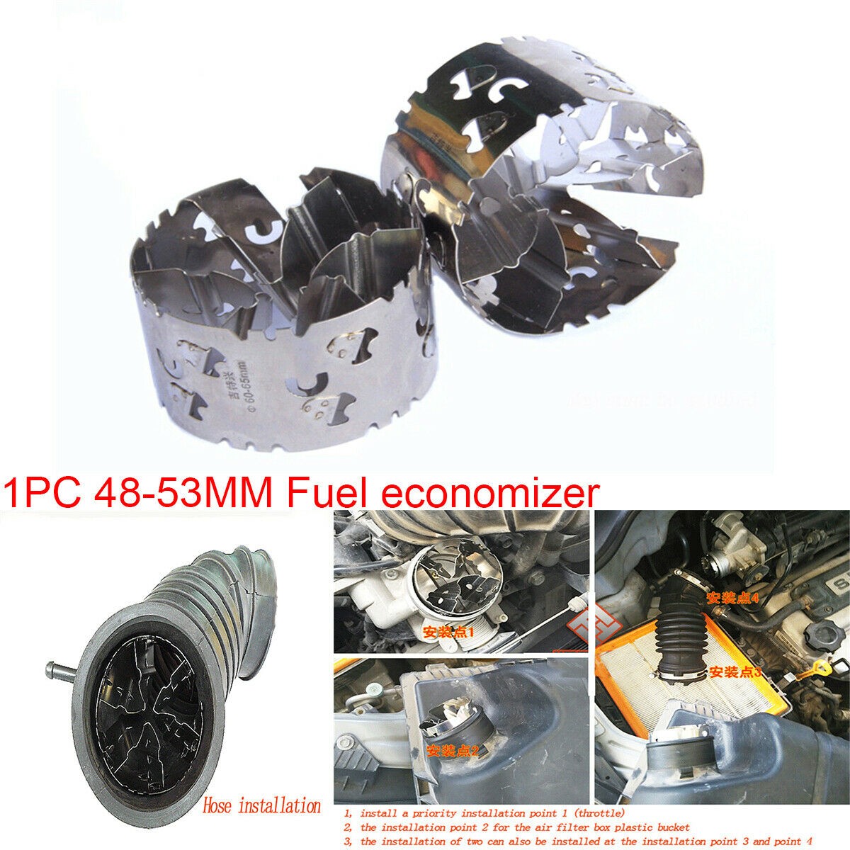 48-53MM Car Motorcycle OBD2 Fuel Engine Power Machinery Turbocharger Fuel Saver