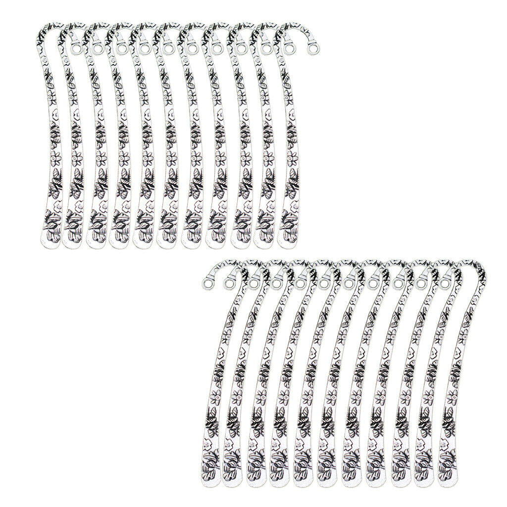 20pc Retro Beading Metal Bookmark Book Marker Stationery Label Jewelry Craft