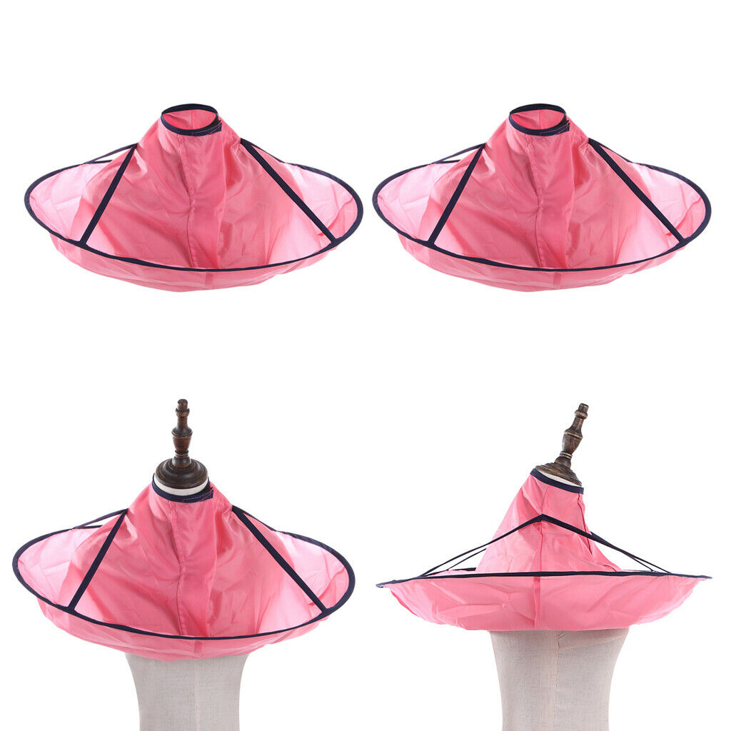 2 Pieces Professional Hair Cutting Cape Hair Catcher Salon Barber Accs Pink