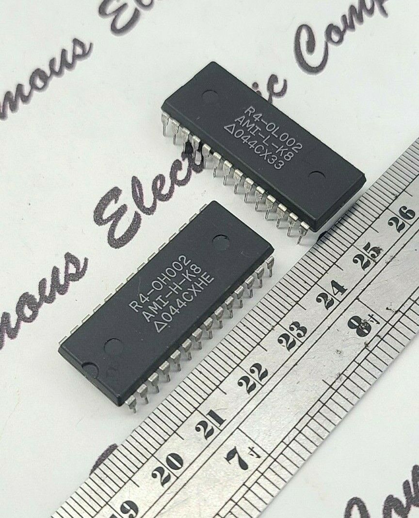 1pair - AMI-L-K8 R4-OL002 - AMI-H-K8 R4-OH002  DIP-28 Integrated Circuit (IC)