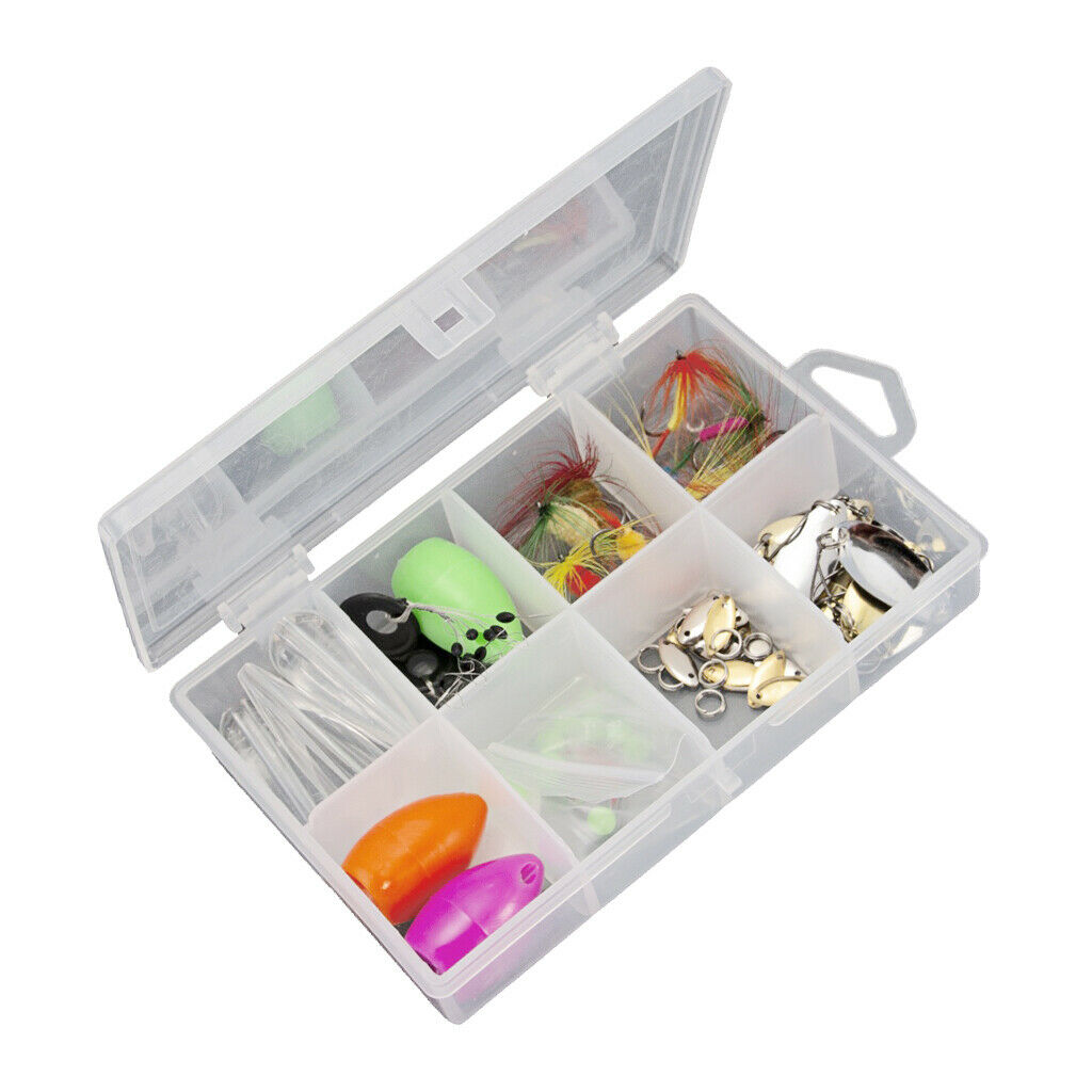 78pcs Fly Fishing Thrower Aid Assorted Fishing Lures Spinners with Box