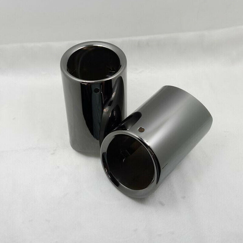2PCS 75MM Inlet Car Exhaust Tip Stainless Steel Muffler Pipe Clamp-on Autos SUV