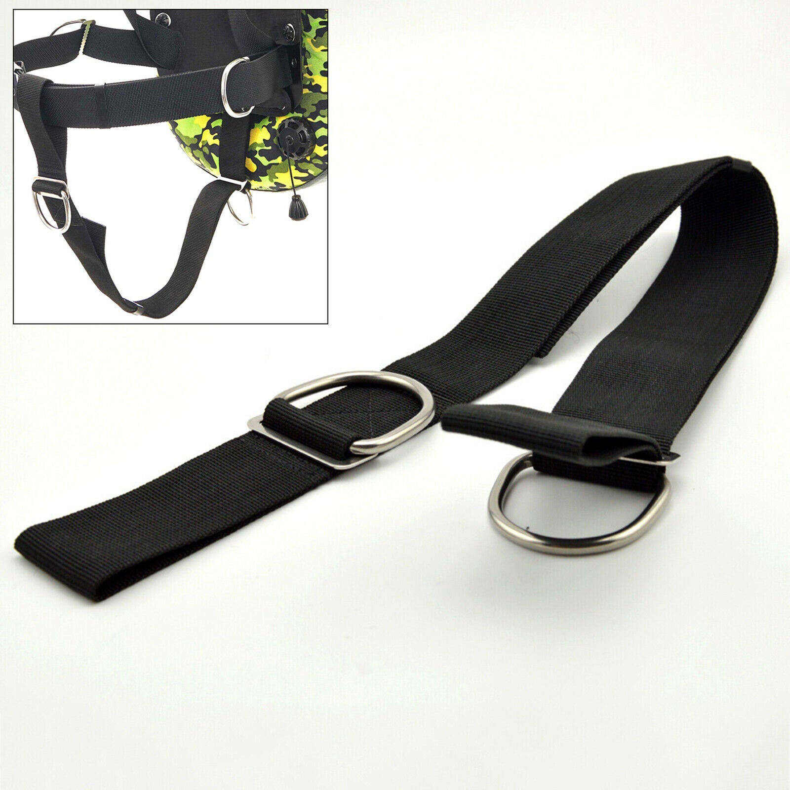 Dive Harness Crotch Strap with Loop 50mm Scuba Diving Webbing Crotch Straps