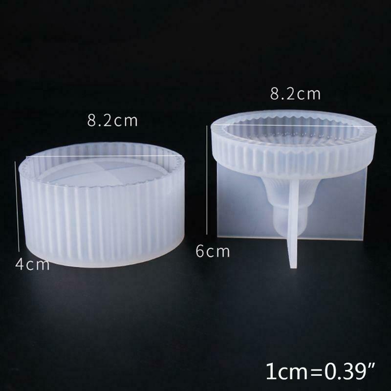 Silicone Mold DIY Crystal Epoxy Molds Round Stripe Jewelry Storage Box Making