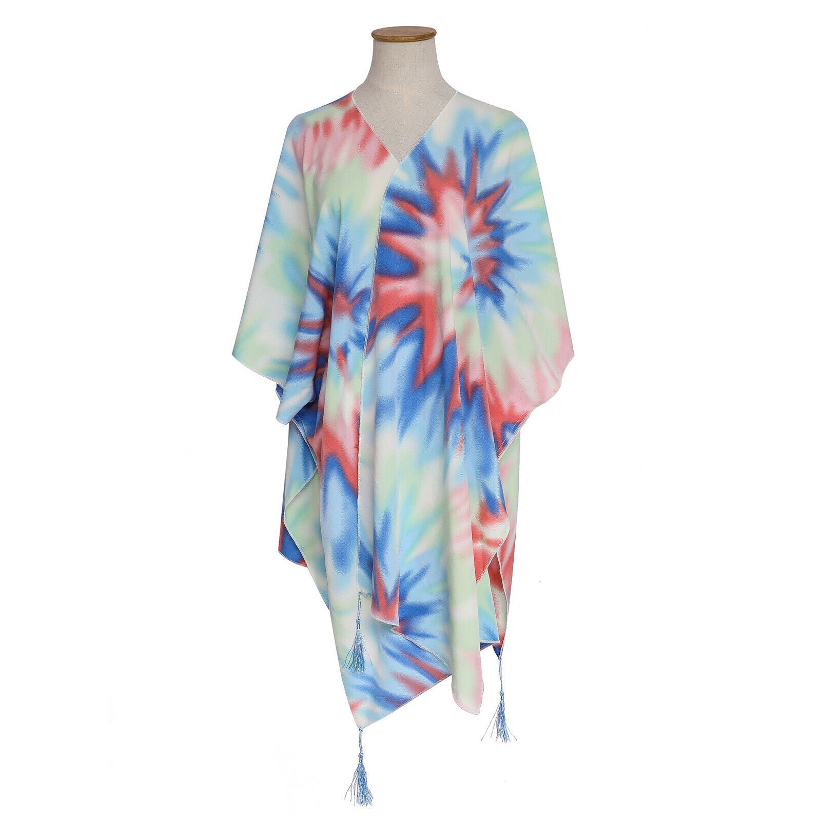 Womens Kimono Cardigan Short Sleeve Loose Shawl Boho Beach Wear Cover Up