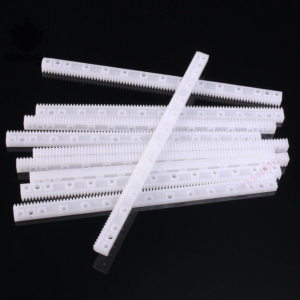 20Pcs Plastic Gear Rack 0.5 Modulus 125mmx7mmx4mm Gear Robot Parts White For DIY