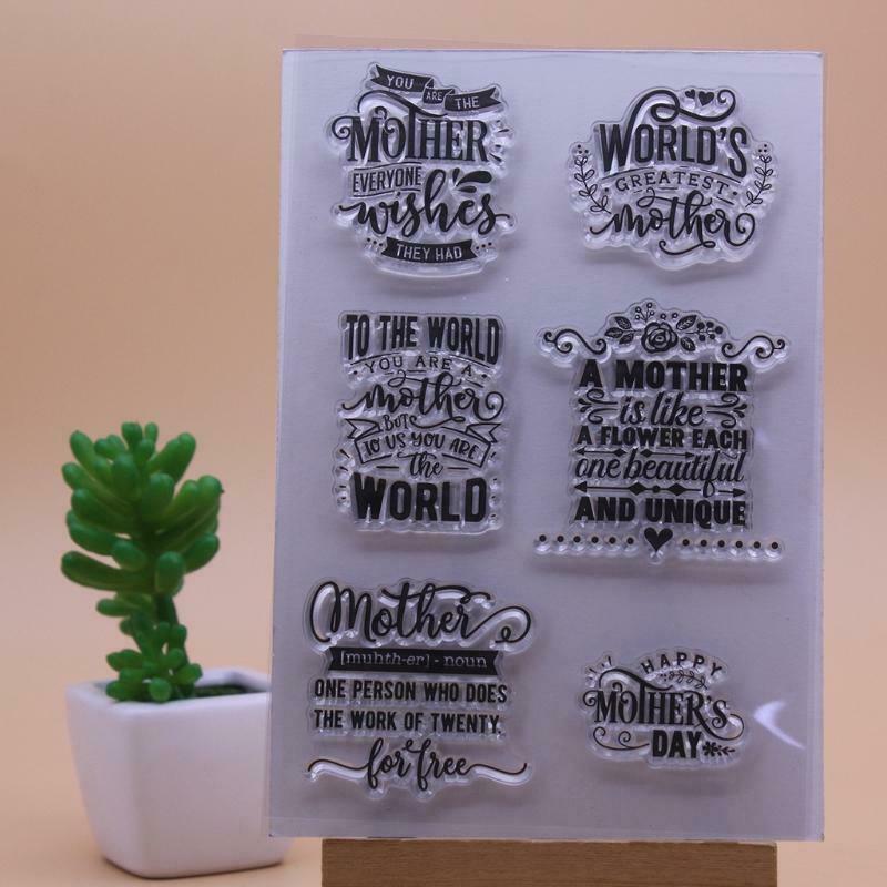 Mother's Day Silicone Clear Seal Stamp DIY Scrapbooking Embossing Photo Album