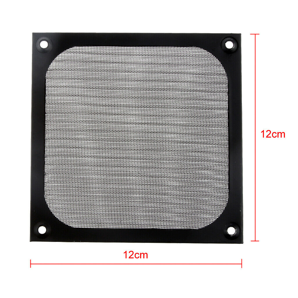 Aluminum Alloy Fan Filter Dust Guard Cover for PC Case Fan Black 120mm