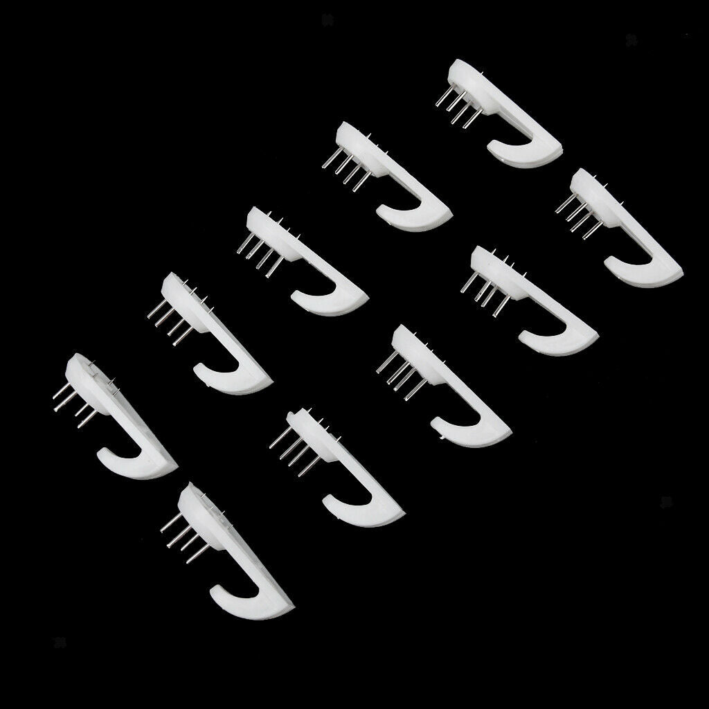 60Pieces 3 Sizes Plastic Hard Wall Hooks Picture Frame Photos Hanging Hanger