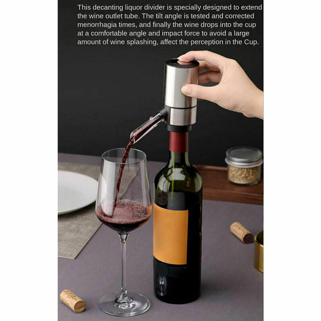 Wine Aerator Pourer with Retractable Tube Dispenser Pump for Lovers Women