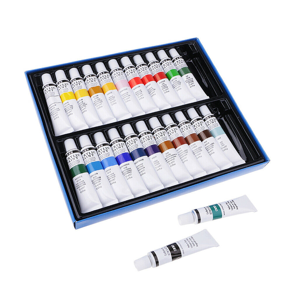 24 Colors Adults Acrylic Paint Drawing Painting Pigments Supply For Ceramic