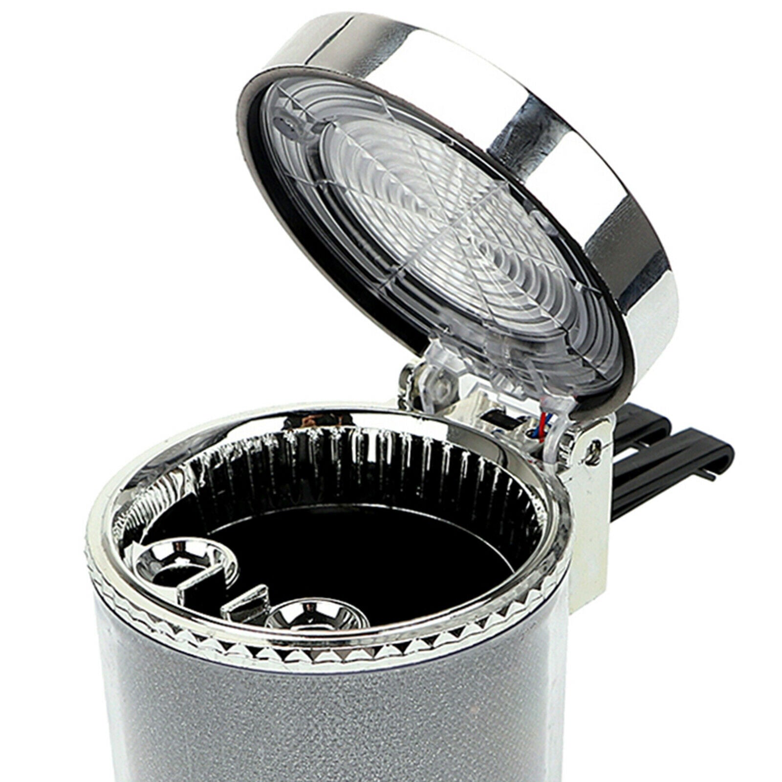 LED Car Cup Cigarette Smoke Ashtray Travel Cigarette Cylinder Holder w/ Lid