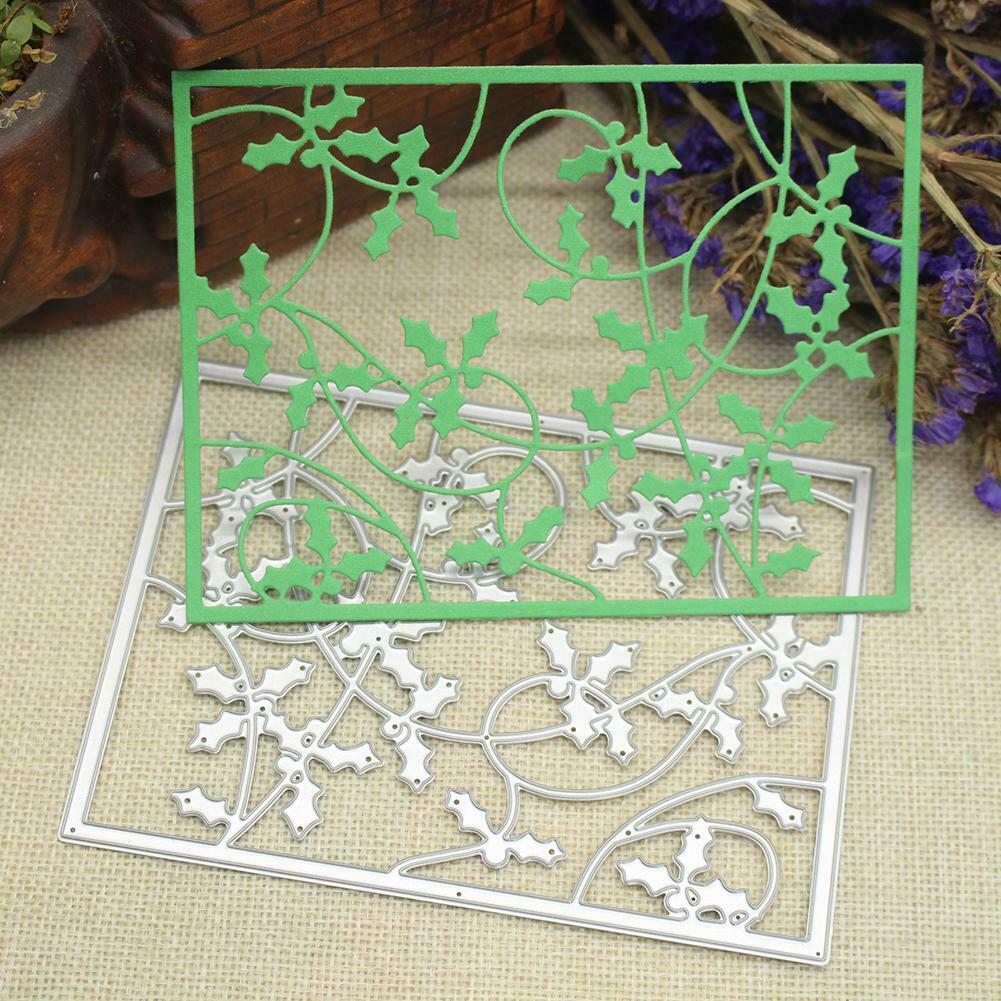 Retangle Leaves Metal Cutting Die Stencil Scrapbook Template Photo Craft @