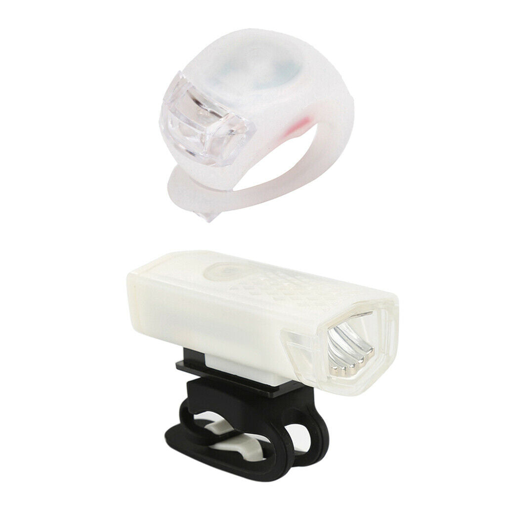Set of 2 Bike Front Rear Light Bicycle Taillight Headlight Safety Gear Lamp