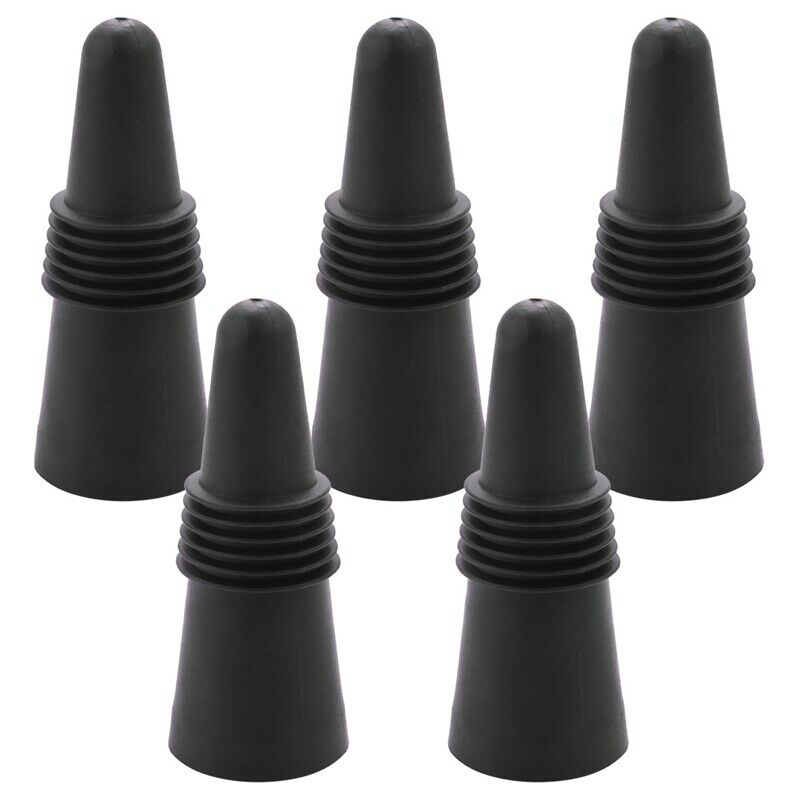 Wine Stoppers (Set of 5), Silicone Wine Bottle Stopper and Beverage Bottle StoB9
