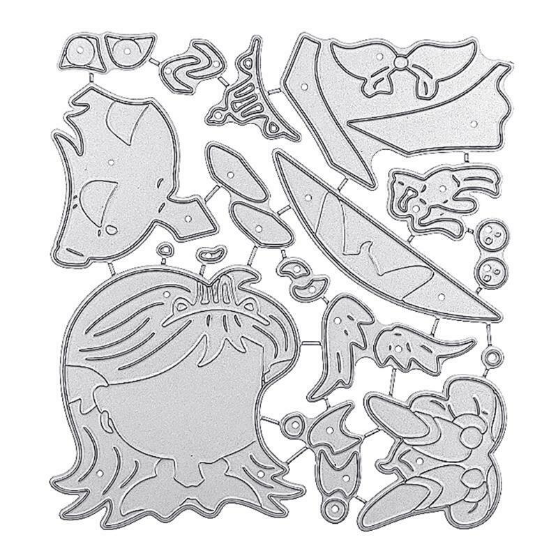 Girl Princess Metal Cutting Dies Stencil DIY Scrapbooking Album Paper Card Mold