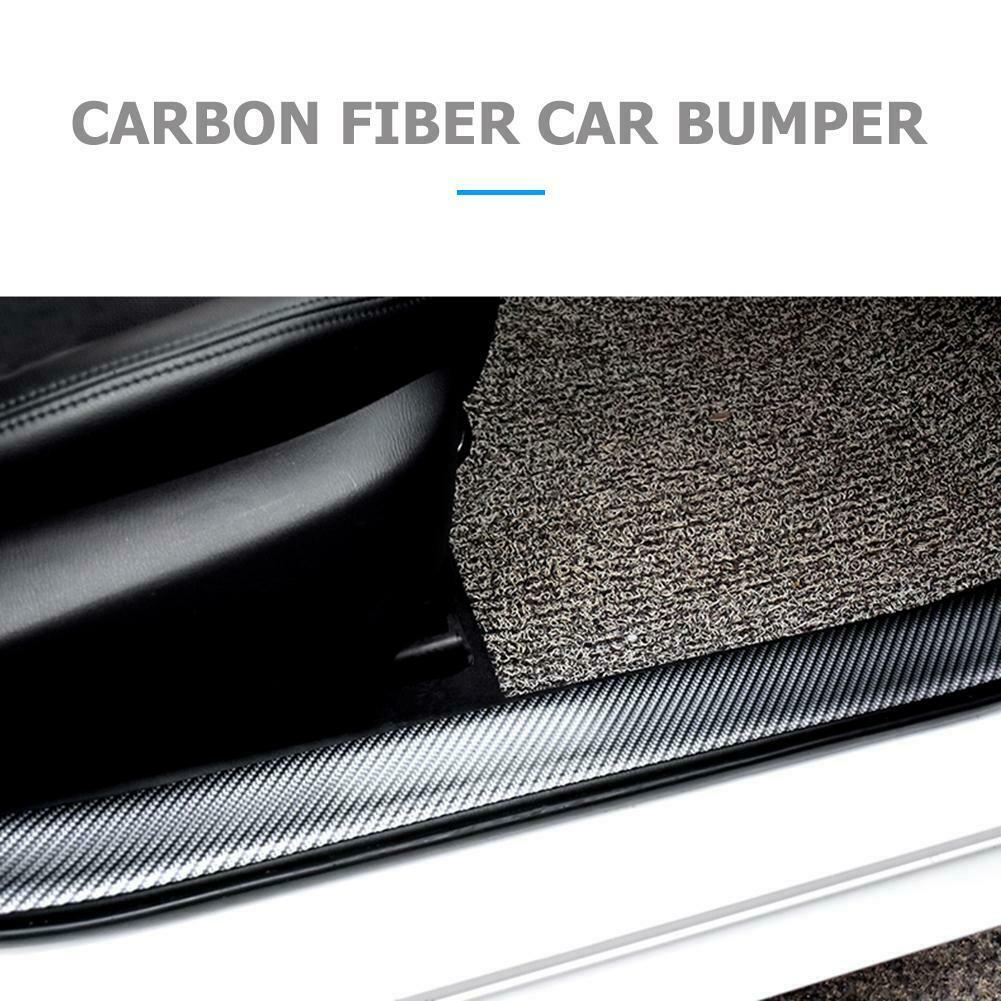 Car Door Bumper Protector 2.5m Carbon Fiber Anti-collision Strip Universal @