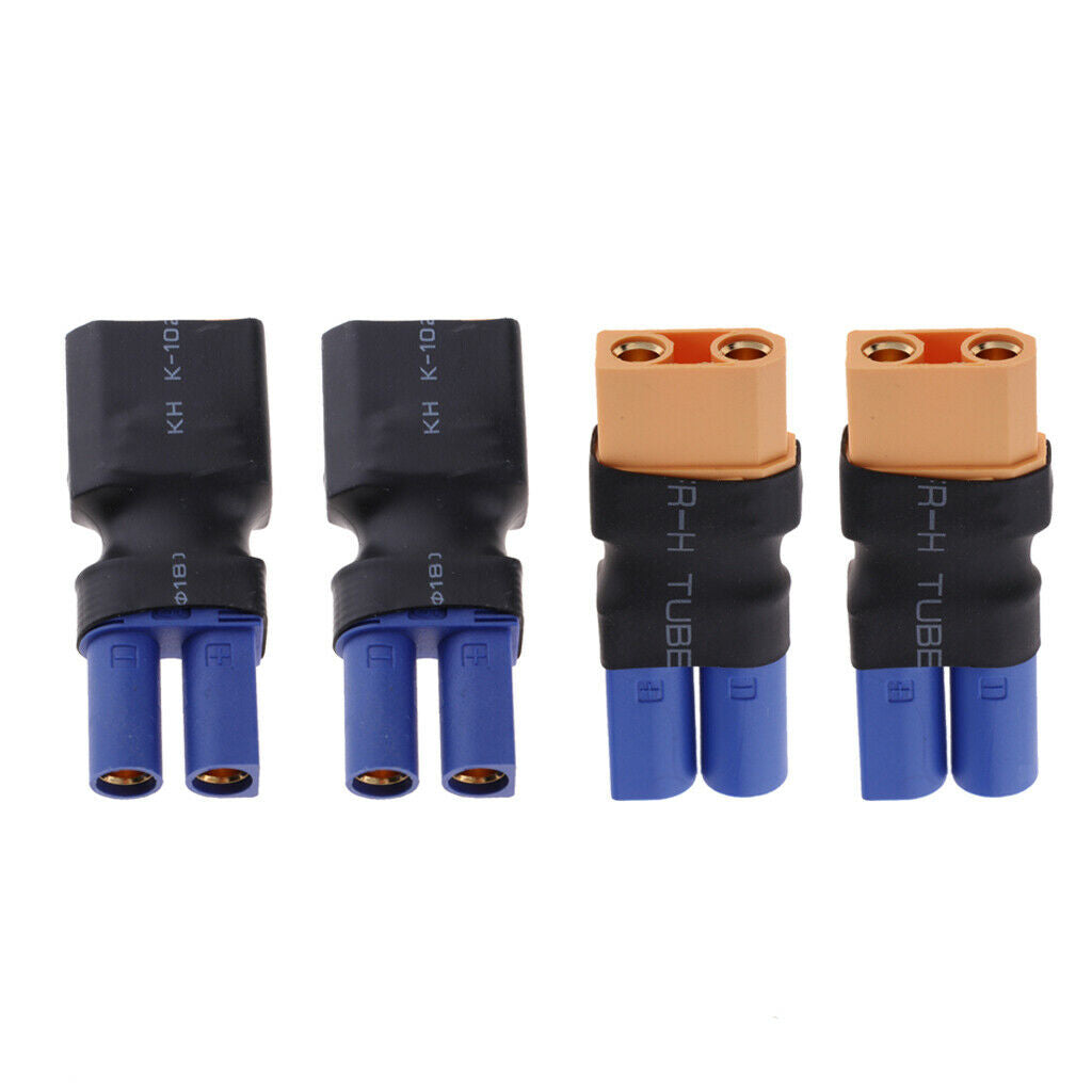 Pack of 4 Connector Converter Adapter Male Female Set Compatible for XT90 to EC5