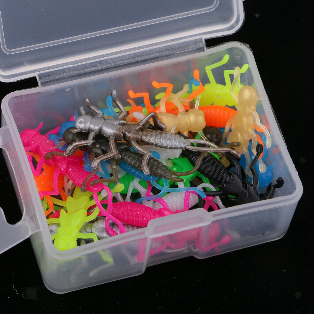 20pcs 1.4'' Rubber Stonefly Fishing Lure Insect Lure Nymph Bait Mayfly Flies