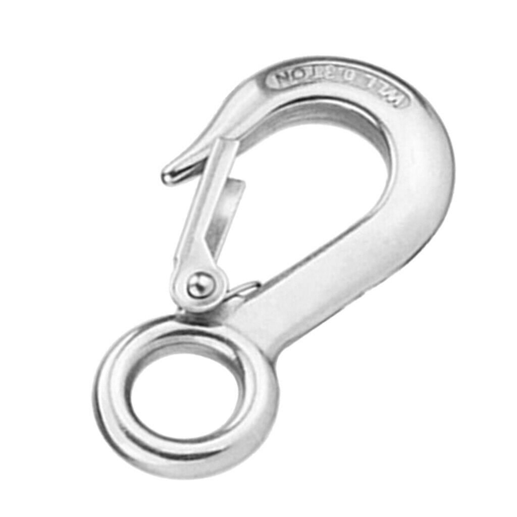 Forged Steel Clevis Grab Eye Hook With Latch For Lifting UTV/ATV Winch Cable -