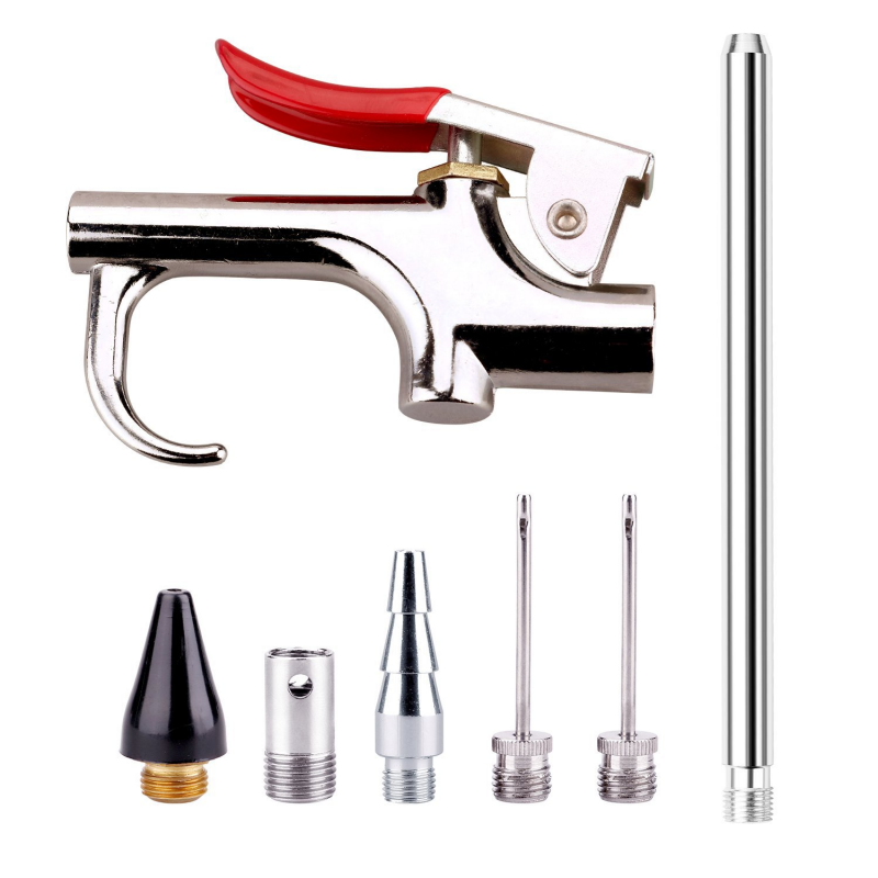 7-Piece Tip Needle Blow Gun Kit Air Compressor Nozzle Inflatable Blower Air
