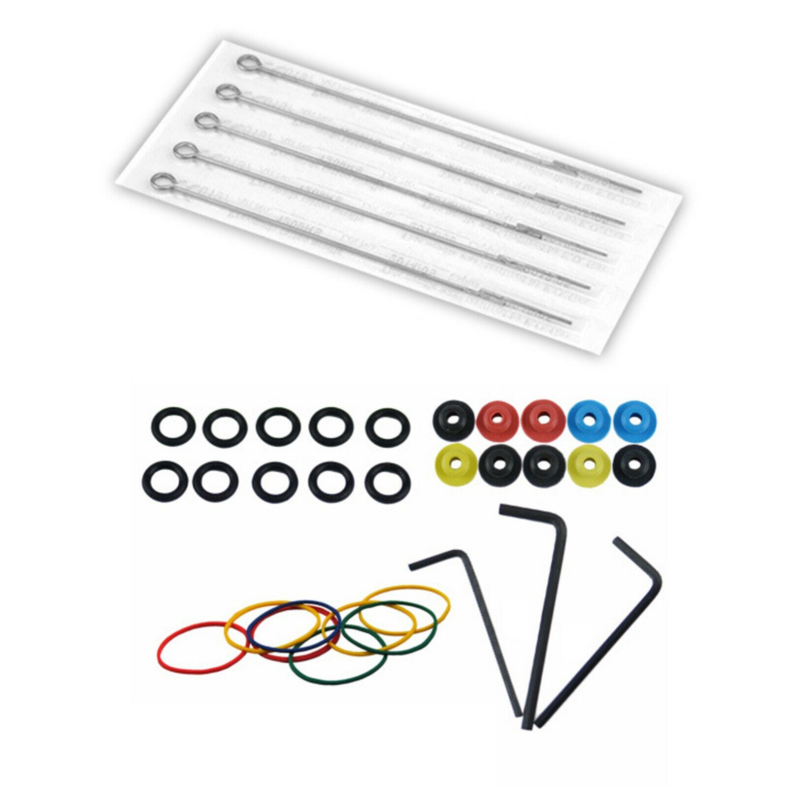Complete Tattoo Kit 10 Color Inks Power Supply Foot Pedal Tips Grips UK Plug