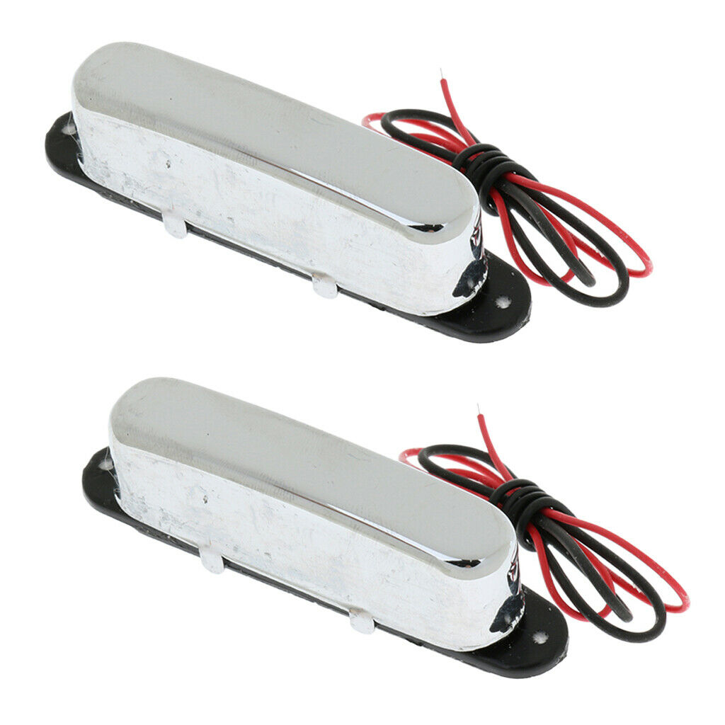 2pcs Novelty Alloy Wired Electric Guitars Neck Pickup Chrome Luthier Tool