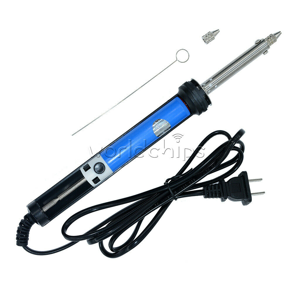 Blue 220V 30W Soldering Tools Tin Pump Electric Vacuum Tin Sucker Iron US Plug