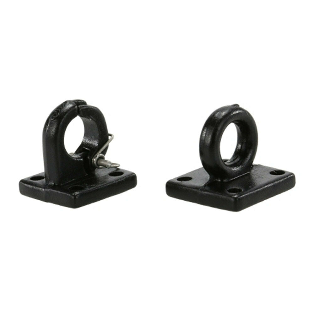 Trailer Hitch Shackle Bracket Locking Set for 1/10 Scale Crawler RC Car Black