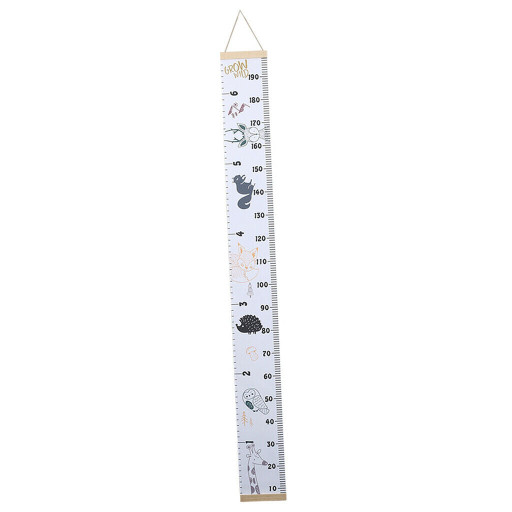 2 Pack Height Wall Ruler Grow Chart Children Kid Hanging Measure Multicolor
